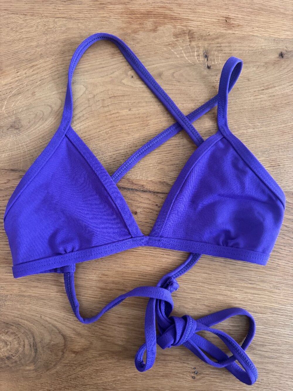 Jolyn Triangle Bikini Top — Purple | XS